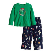 NEW Happy Howlidays PJs 2 Pc Pajama Set sz 2T Christmas holiday jammies w/ dogs - £9.04 GBP