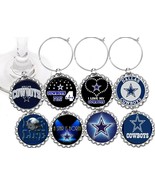 dallas cowboys Football decor party theme wine charms markers 8 party fa... - €9,77 EUR