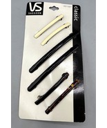 Vtg 90s Vidal Sassoon Classic Hair Barrettes Set Of 6 Black Tortoise Ivory - $324.25 MXN