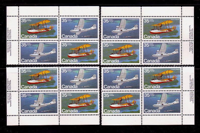 Primary image for Canada  - SC#846a Imprint  M/S Mint NH  - 35 cent Aircraft - Flying Boats  issue