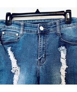 U.W.J Womens 15/16 Medium Wash Distressed Ripped Destroyed Straight Leg ... - €18,91 EUR