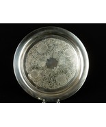 Leonard Silverplate Round Serving Tray, 11.75&quot;, Etched Leaves, Flowers &amp;... - $739.78 MXN