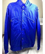 Vintage Obermeyer 70s Blue Nylon Wind Ski Shirt Jacket Mens Small - $101.13 CAD