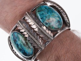 7.5&quot; Large Vintage Native American Sterling Cuff - £588.20 GBP