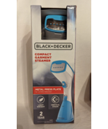 BLACK + DECKER HGS100T Compact Garment Steamer, Teal - NEW - $17.34