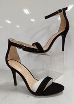 ElElax Black Suede Stiletto Ankle Strap Heels for Women 4 In High Size 8 | 62 AW - £13.29 GBP