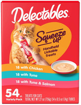 Hartz Delectables Squeeze Up Cat Treat Variety Pack with Chicken, Tuna, ... - £64.42 GBP+