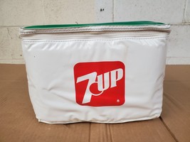 Vintage 7UP Vinyl Cooler Bag Carrying Tote chest Atlantic city race cour... - $54.82