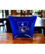 Euromast Rotterdam Netherlands Vtg Cobalt Blue Gold Souvenir Square Asht... - $19.05 CAD