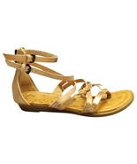Blowfish Bungalow-B-K Sandals Girls Size 3 Tan Metallic Faux Leather Str... - $45.00