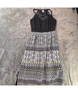 J. Crew Maxi Dress Halter Black White Geometric Petite Size 4 - €42,90 EUR