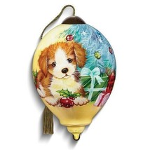 Ne&#39;Qwa Art Puppy With Tree And Presents Ornament - £34.67 GBP