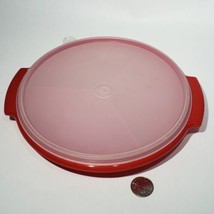 Tupperware Red Suzette Divided Condiment Vegetable Relish Tray 608-11 Lid 229-29 - £7.09 GBP