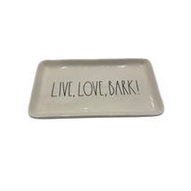 Rae Dunn LIve, Love, Bark Snack, trinket Tray 9&quot; White Ceramic New - £19.46 GBP