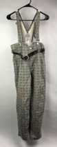 iit Vintage Womens M Belted Lined Overalls Cotton Gray Glen-Check Plaid ... - £47.50 GBP