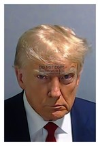 President Donald Trump Mugshot Fulton County Digitaly Enhanced 4X6 Photograph - £6.26 GBP
