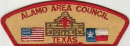 Boy Scout Patch Alamo Area Council Texas US and Texas Flags Embroidered Vtg - £6.99 GBP