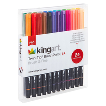 Pro Twin Tip Brush Markers – 24 Vibrant Colors, Art Supplies for Adult C... - $25.98