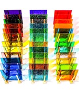 36 Sheets Transparent Stained Glass Sheets 4 x 6 Inch Mosaic Glass Tiles... - $1,319.12 MXN