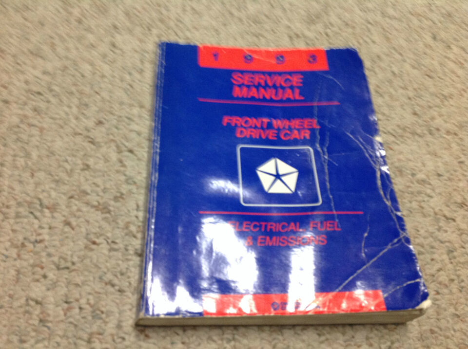 1993 Chrysler Plymouth Dodge Front Wheel Drive Service Repair Shop Manual Worn Item image 3