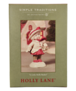 Dept 56 Simple Traditions Holly Lane A Little Holly Basket porcelain Fig... - $284.91 MXN