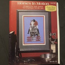 Vintage Horses In Motion Needlepoint Pattern Book #13 Judy Nason Desinger 1980s - £5.11 GBP