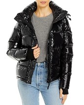 MSRP $178 Aqua Lacquer Ella Puffer Jacket Black Size XS (DEFECT) - £27.81 GBP