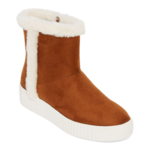 Arizona Women&#39;s Jolene Winter Boots Size 9 Med Cognac Color Flat Heel New - $51.27