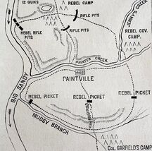 Paintville Civil War Map 1881 President Garfield Wood Engraving Victoria... - $315.51 MXN
