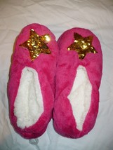 No Boundaries Women&#39;s Sequin Star Pull On Slippers Pink Small/med 5-7 - £8.01 GBP