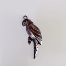 VTG STERLING SILVER PARROT MACAW DETAILED FIGURAL BROOCH OR PENDANT Sign... - £31.90 GBP