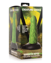 Creature Cocks Radioactive Reptile Thick Scaly Silicone Dildo - Green/black - £40.69 GBP