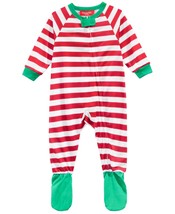 Family Pajamas Infant Matching Holiday Stripe Footed Pajamas 12 Months - $29.99
