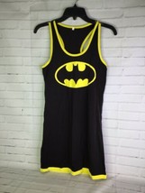 DC Comics Batman Logo Racerback Tank Dress Black Yellow Women&#39;s Juniors Size M - £22.15 GBP