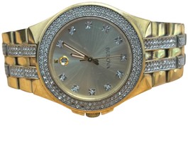 Bulova Wrist watch 98b174 Swarovski Crystal Watch 42mm  Stainless Steel ... - $99.00