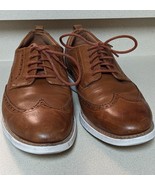 COLE HAAN MEN GRAND EVOLUTION OXFORD 11 WING TIP TAN LEATHER WHITE SOLE ... - €60,08 EUR