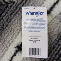 Wrangler Mens Medieval Blue Heavyweight 1/4 Zip Pullover Sherpa Jacket 112318250 image 4