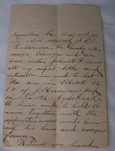 1888 Antique Scranton Pa South Hyde Park Land Receipt Deed Woodbridge To Fellows - £7.43 GBP