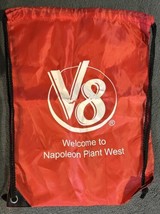 V8 Collectable Advertising Cinch Sack Bag/Backpack - Red- Napoleon Plant... - $14.95