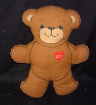 Vintage This Teddy Bear Needs A Hug Heart Luv Stuffed Animal Plush Toy Pillow - £12.65 GBP
