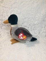 TY Beanie Baby Original Jake The Mallard Duck Plush Stuffed Toy April 16... - $4.82