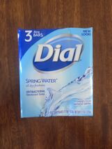 Dial Antibacterial Soap Bars, Spring Water, 3 Bars, 4 oz Each, New, Sealed - $14.70