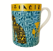 The British Museum Egyptian Exhibit Coffee Mug Hieroglyphics w/ Cats 3.7... - $10.79