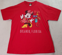 Mickey Unlimited Shirt Unisex Large Red Orlando Florida Minnie Cotton Cr... - £14.73 GBP