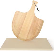 12 X 15 Inch Pizza Stone for Oven and Grill, with Wooden Pizza Peel P - $1,471.69 MXN