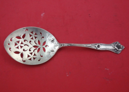Morning Glory By Alvin Sterling Silver Tomato Server pierced w/leaves 8 1/4&quot; - £302.84 GBP