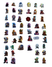 Cool Star Wars Assorted 3D Colorful PC Stickers 35 PCS NEW - £15.49 GBP