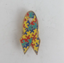 Colorful Autism Awareness Ribbon Lapel Hat Pin - £5.69 GBP
