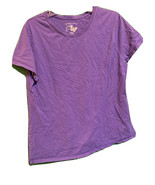 JMS JUST MY SIZE Top Size 1X (16W) Purple Short Sleeve T-Shirt Scoop Neck - £7.40 GBP