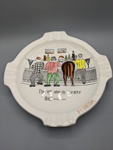 Vtg Japan Ceramic Hand Painted Ashtray &quot;There is one in every Bar&quot; Florida 8&quot;W - £14.91 GBP